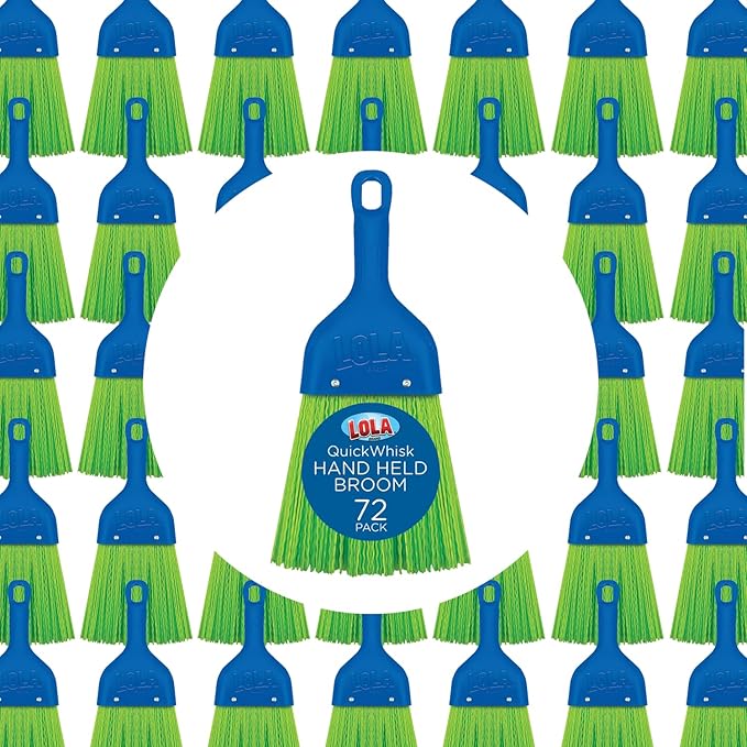 LOLA Whisk Broom, Hand Brush, 72 Pack Durable Bristles, Whisks Away Dirt & by LolaProducts