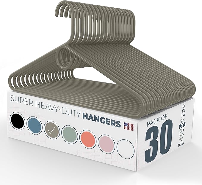 Neaties Super Heavy Duty Clothes Hangers 30 Pack – Made in The USA - 10lb by NeatiesHangers