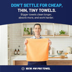 MW Pro Microfiber Cleaning Cloth | Orange | 12 Pack | 16” x 16” | All Purpose - Image 3