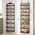 bukfen Over the Door Pantry Organizer, 8-Tier Adjustable Wooden Basket Kitchen by bukfen