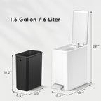 EKO Slim Small Bathroom Trash Can - Image 2