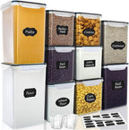VERONES Large Tall Airtight Food Storage Containers, 10 PACK Plastic Airtight by VERONES