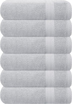 GLAMBURG Ultra Soft 6-Piece Hand Towel Set 16x28-100% Ringspun Cotton by GLAMBURG