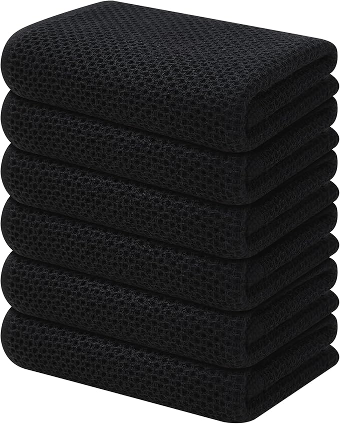 Kitinjoy 100% Cotton Waffle Weave Kitchen Hand Towels by Kitinjoy