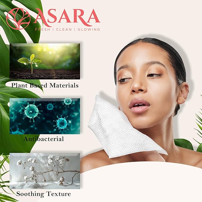 Clean Face Towels Disposable XL Facial Wipes | Add Water As a Makeup Remover | - Image 3