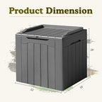 Devoko 31 Gallon Waterproof Outdoor Storage Box Resin Deck Box Lockable and UV Resistant for Patio Furniture,Garden Tools (Grey) - Image 6