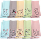 WILLBOND 20 Pcs Microfiber Cleaning Cloth Cute Dog Design Microfiber Cloth Soft by Willbond+Technology+Limited