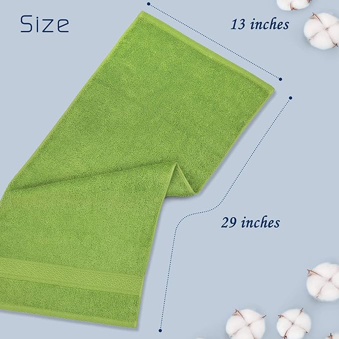 Cleanbear Ultra Soft Hand Towels 12 Pack 6 Colors 100% Cotton Hand Towel Set - Image 6
