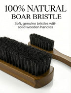 TAKAVU Leather & Upholstery Cleaning Brush Set, 100% Black Boar Bristle - Image 3