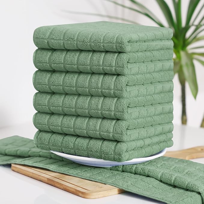 Homaxy Premium Cotton Kitchen Towels 16"x 28", Large Natural Ring Spun 390 GSM - Image 7
