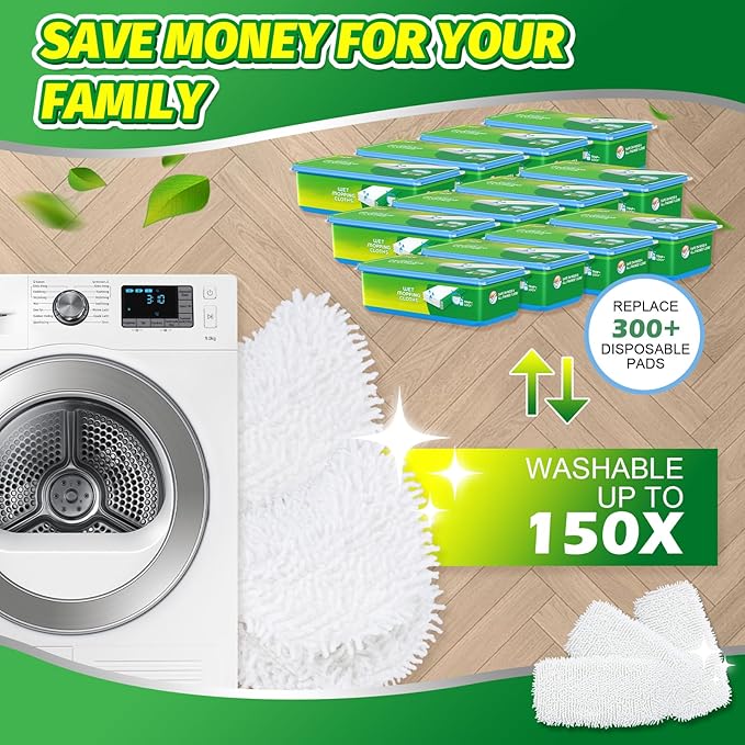 Reusable Dry Sweeping Cloths Microfiber Mop Pads Compatible - Image 4