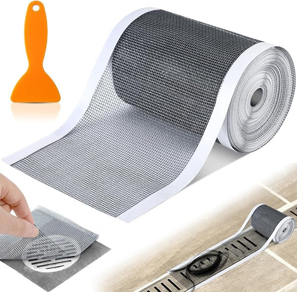 1 Pack 4 Inch x 33 ft Linear Shower Drain Hair Catcher Screen Disposable by Leriton