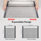 Roll Up Dish Drying Rack Over The Sink, 304 Stainless Stee Dish Drainer - Image 2