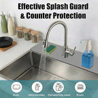 Customizable Kitchen Sink Faucet Mat: 30" Lx5.5 W Splash Guard, Pre-Cut Center - Image 8