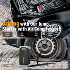 5000A Jump Starter with Air Compressor, Car Jumper Starter Portable with 150PSI - Image 2