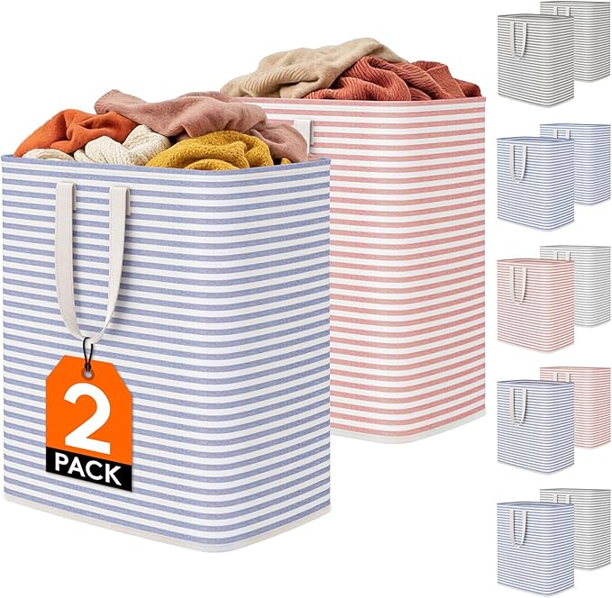 Lifewit 2 Pack Laundry Hamper Large Collapsible Laundry Baskets, Freestanding by Lifewit