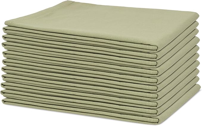 Organic Cotton Bulk Sage Green Flour Sack Kitchen Towels by OrganicCottonMart