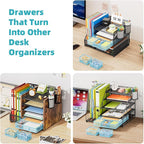 Marbrasse 3 Packs Desk Drawer Organizers, Metal Mesh Dividers - Image 6