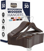 Utopia Home Premium Wooden Hangers 30 Pack by UTOPIAHOME