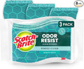 Scotch-Brite Odor Resist Heavy Duty Scrub Sponge, Dishwasher-Safe Kitchen by Scotch-Brite