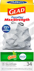 Glad Tall Kitchen Trash Bags 13 Gallon, Gain Original Garbage Bags, Odorshield - Image 9