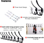 Dseap Coat Rack Wall Mount - Image 4