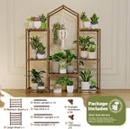 Bamworld Plant Stand Indoor Hanging Plant Shelf Outdoor Large Plant Rack for Multiple Plants Boho Home Decor Plant Gift for Mom Woman - Image 5