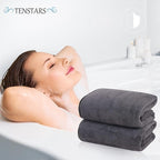 TENSTARS Silk Hemming Bath Towels - Image 5