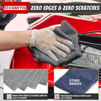 FIXSMITH Microfiber Cleaning Cloth, Shop Towels Bulk, 24 Pack Grey Microfiber - Image 5