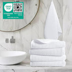 POLYTE 430 GSM Microfiber Lint Free Hand Towel, 16 x 30 in, 4 Pack - Image 2