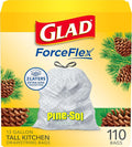 Glad ForceFlex Tall Kitchen Trash Bags, 13 Gallon, Pine-Sol Original by GladTrashFoodStorage