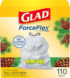 Glad ForceFlex Tall Kitchen Trash Bags, 13 Gallon, Pine-Sol Original by GladTrashFoodStorage