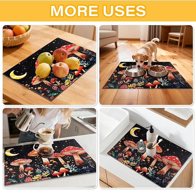 Mushroom Dish Drying Mat 24" x 16" - Image 5