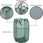 Pop Up Laundry Basket, Collapsible Mesh Laundry Hamper, Vertical Popup Hamper - Image 5