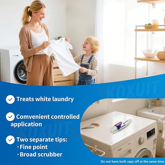 Portable Dual-Tip Bleach Pen for White Clothes & Grout - Image 5