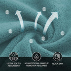 MOONQUEEN Microfiber Facial Cloths Fast Drying Washcloth 12 Pack - Image 7