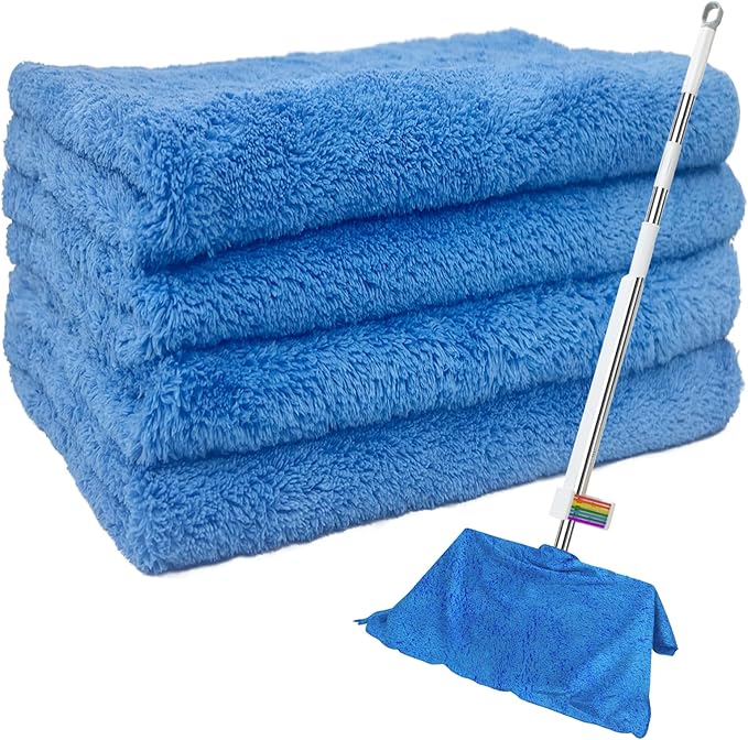 4 Pcs Extra Large Microfiber Cleaning Cloth, Lint and Streak Free by CODOHI