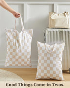 Checkered 2 Pcs Large Travel Laundry Bags - Image 3