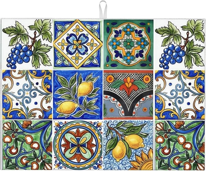 Talavera Mexican Tiles Dish Drying Mats by Unknown