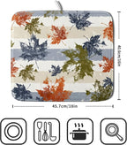 Autumn Colorful Maple Leaves Dish Drying Mat - Image 2
