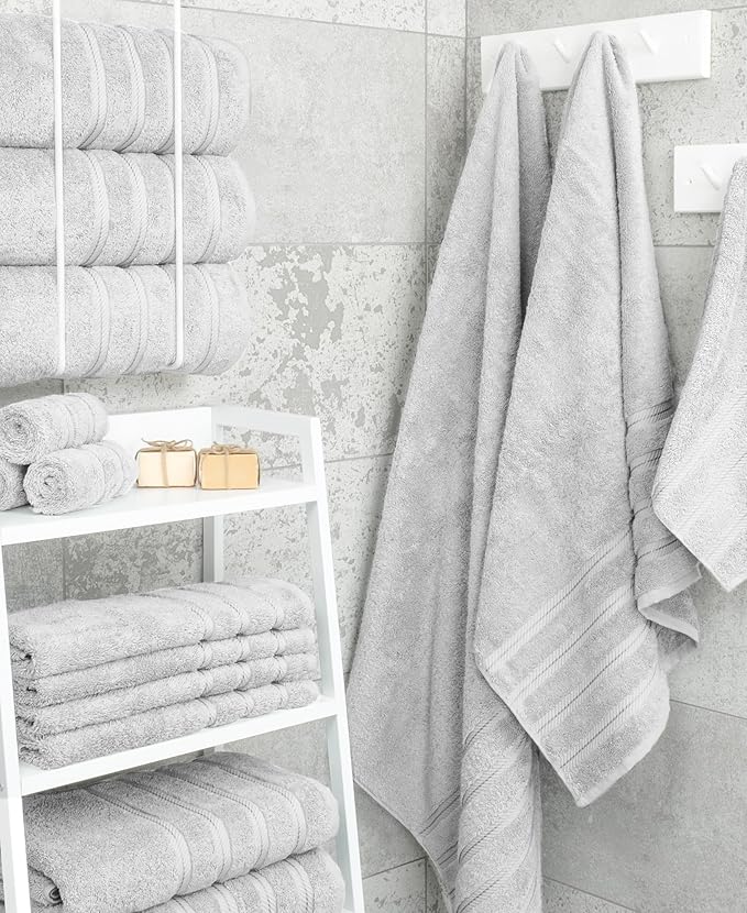 American Soft Linen Luxury 4 Piece Bath Towel Set, 600 GSM 100% Cotton Turkish - Image 2