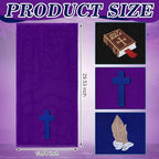 3 Pcs Easter Pastor Hand Towels, Christian Embroidered Religious Cross Cotton - Image 3
