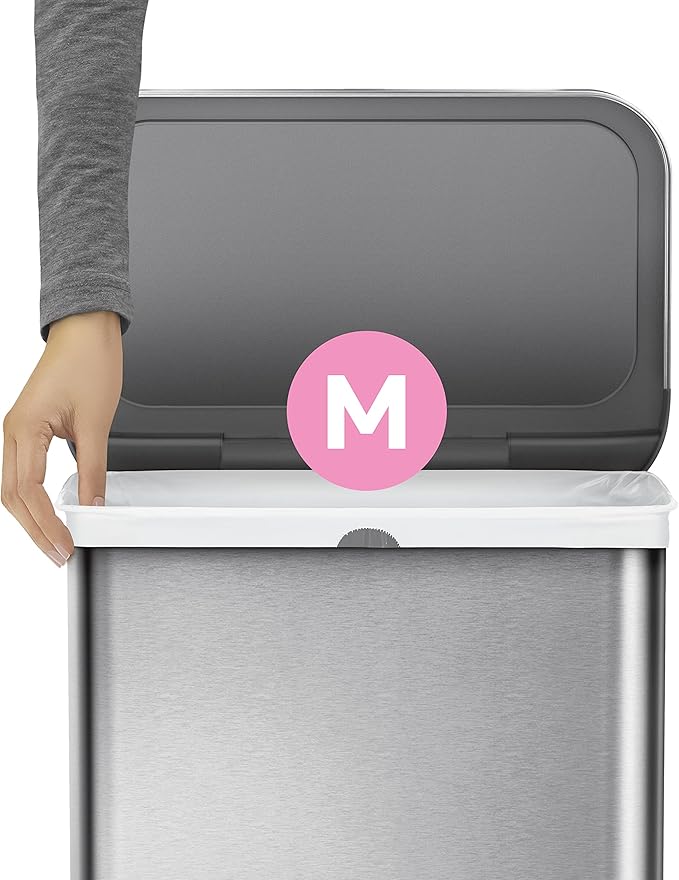 simplehuman Code M 100 Count, Dispenser Pack Custom Fit Liners, Drawstring - Image 4