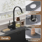 Faucet Mat for Kitchen Sink, Diatomite Quick Drying Tray, 15.8 Inch Kitchen - Image 4