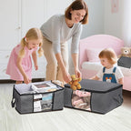 3 Pack Storage Bags, 45L Foldable Clothes Storage Bins - Image 7