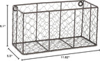 DII Chicken Wire Collection Farmhouse Vintage Wall Baskets, Small Basket - Image 6