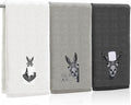 3 Pcs Funny Donkey Hand Towels Embroidered Donkey Farmhouse Decorative Bathroom by FuWeave