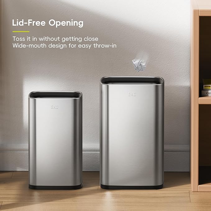 EKO 2-Pack Open Top Trash Can - Image 5