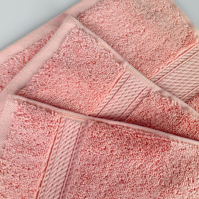 Superior Egyptian Cotton Pile Face Towel/Washcloth Set of 6, Ultra Soft Luxury - Image 5