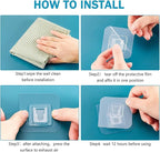 Double Sided Adhesive Wall Hooks, 24 Pack Self Adhesive Hooks, Suitable - Image 5